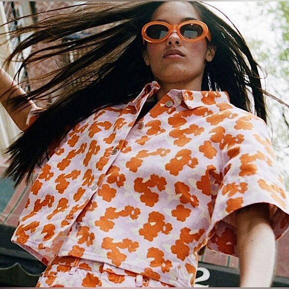 Zara Crop Jacket Connie Floral Oversized Shacket Size XS • BLOGGER FAVORITE • - Picture 2 of 16